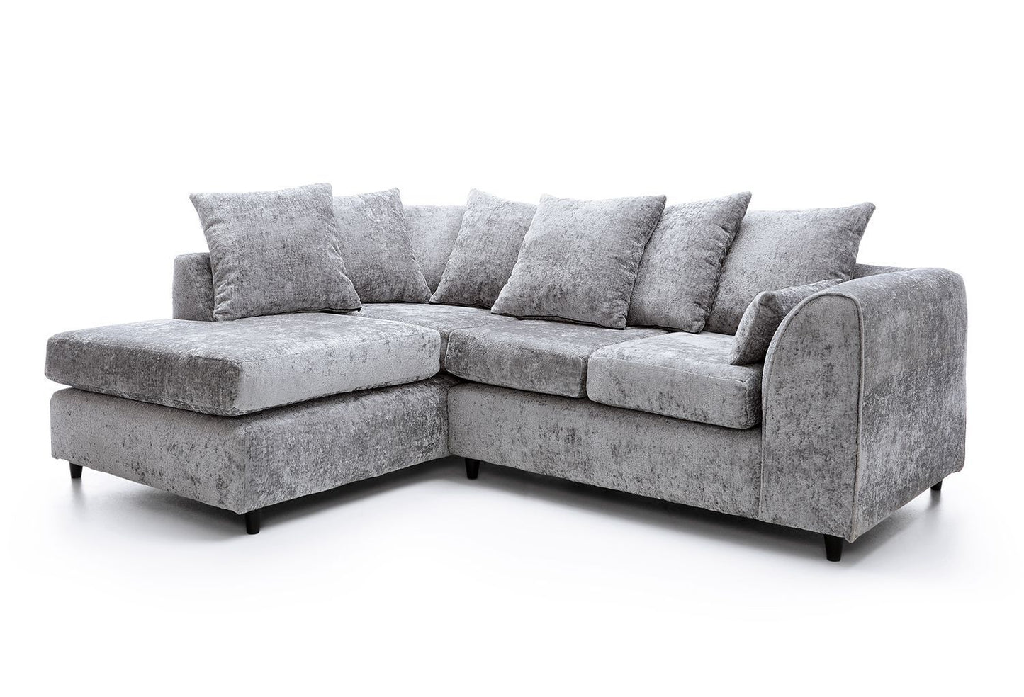 Dilano Chenille Fabric Corner Sofa Left or Right Facing L-Shaped Sofa