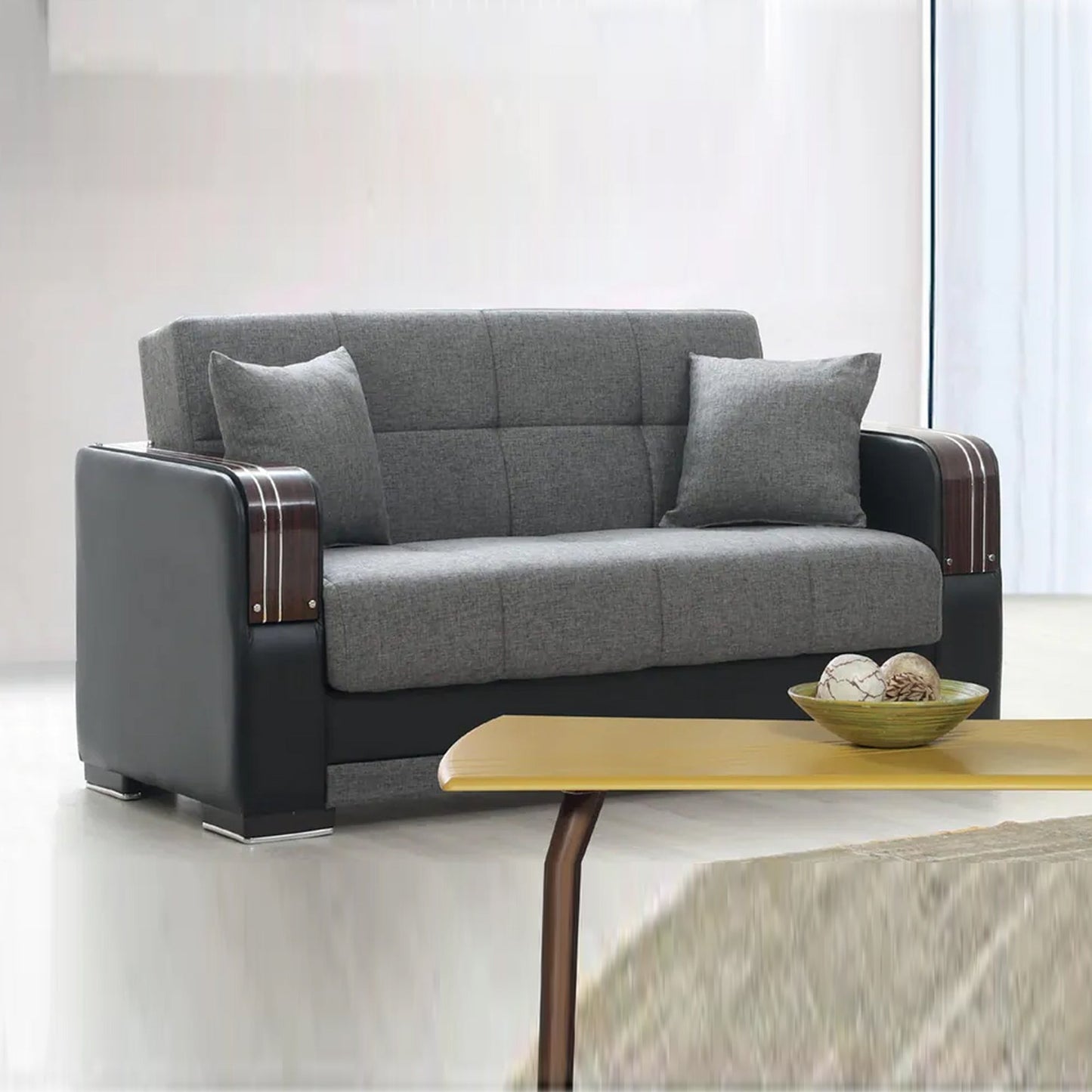 Malta Grey  3+2 Sofa Bed With Storage