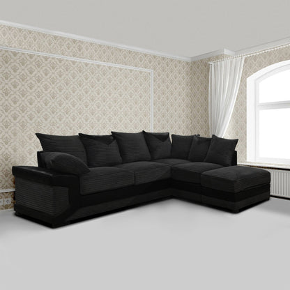 DINO Jumbo Cord 5 Seater Single Arm Left & Right Hand Corner Sofa