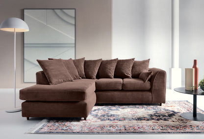 Byron Jumbo Single Arm 4 Seater Left & Right Hand Luxury Sofa  With Footstool