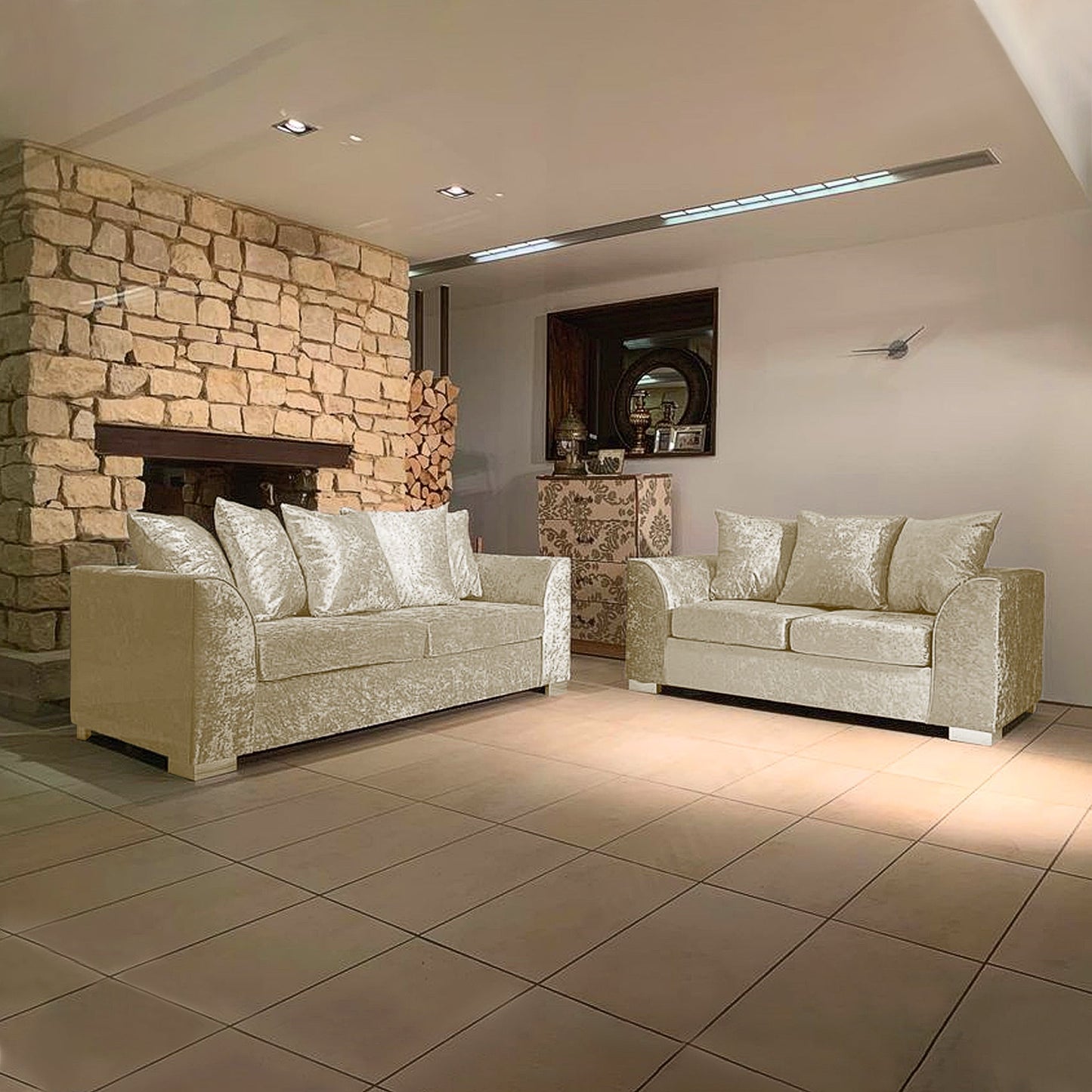 Dylan Crush Velvet 3+2 Seater Sofa