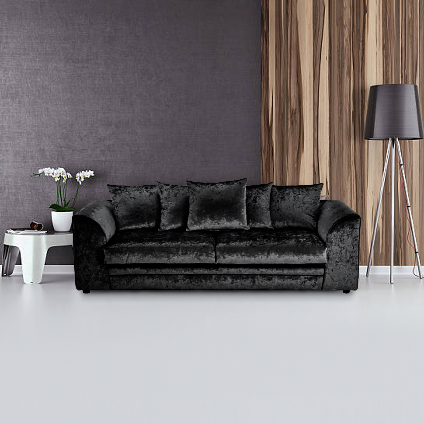 Dylan Crush Velvet 3 Seater Sofa