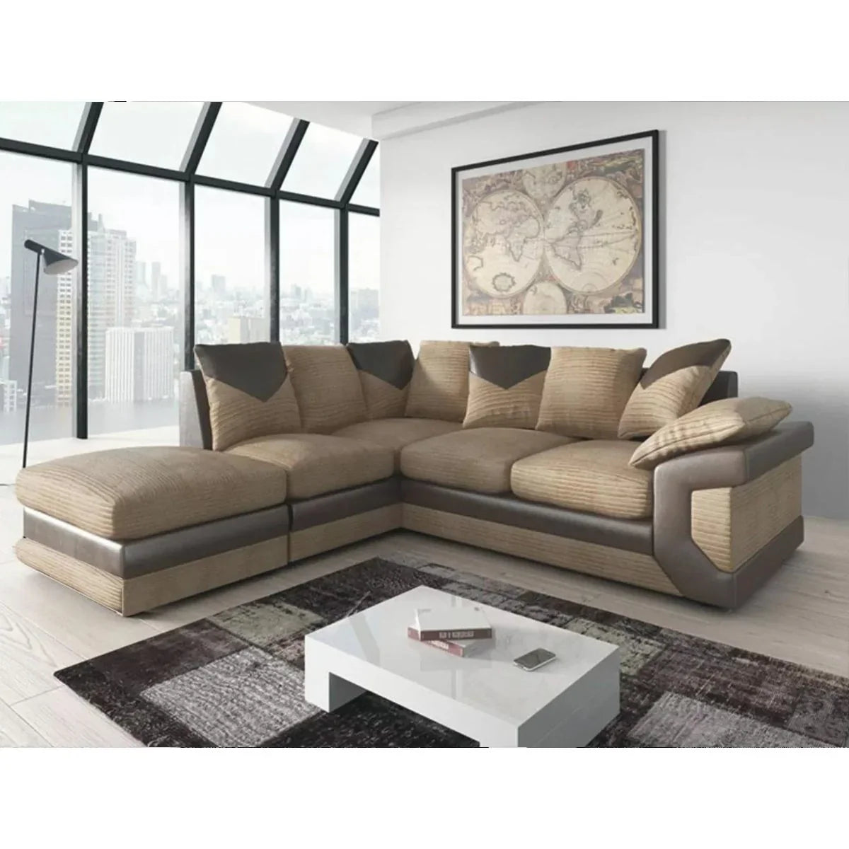 DINO Jumbo Cord 5 Seater Single Arm Sofa img UKFurnish.com