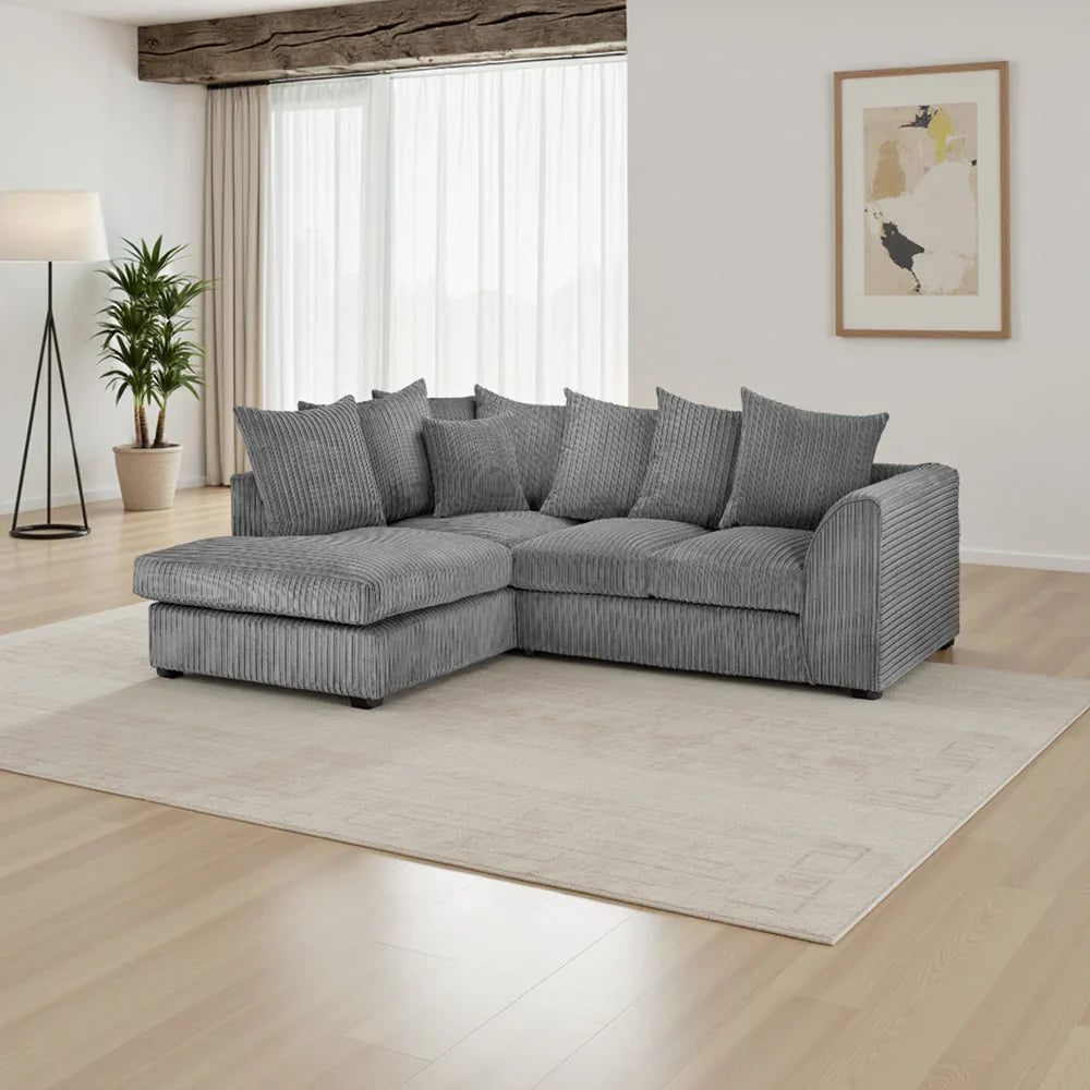 Byron Jumbo Single Arm 4 Seater Left & Right Hand Luxury Sofa  With Footstool
