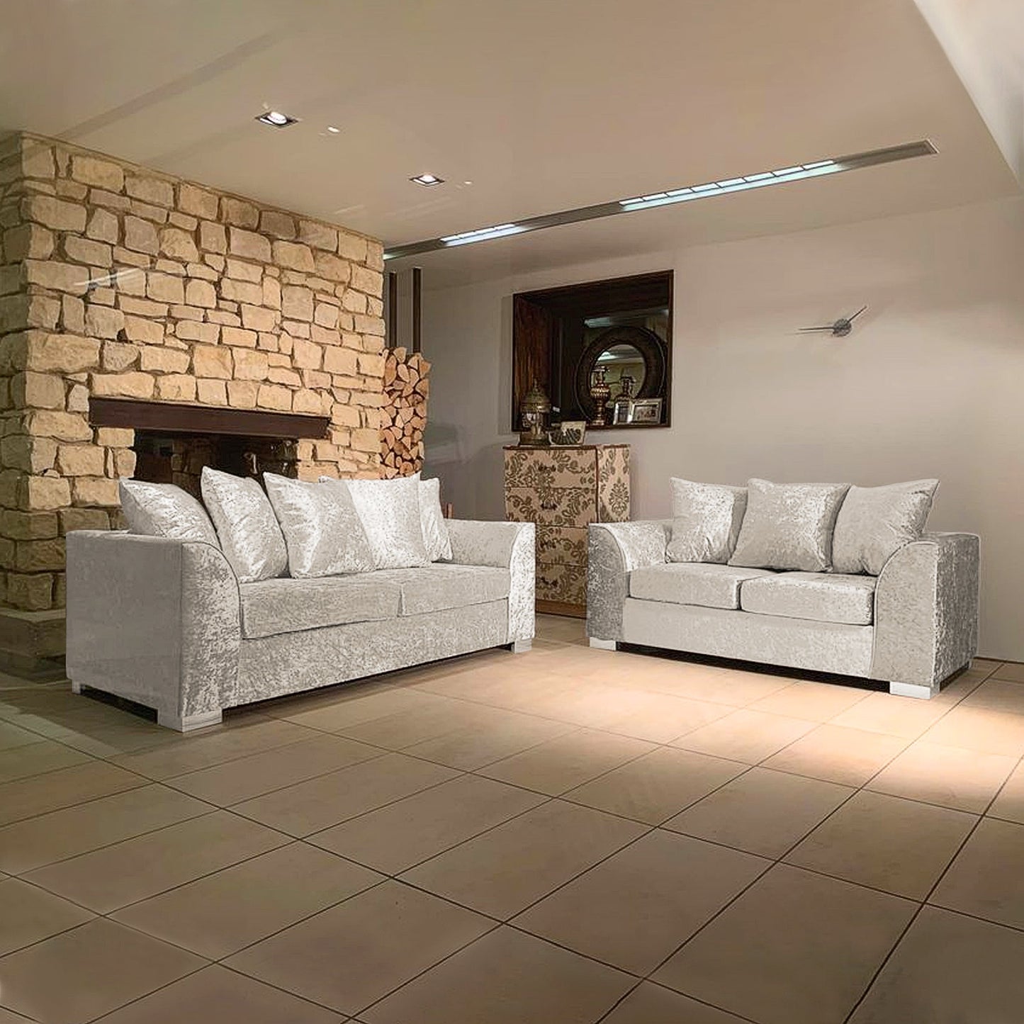 Dylan Crush Velvet 3+2 Seater Sofa