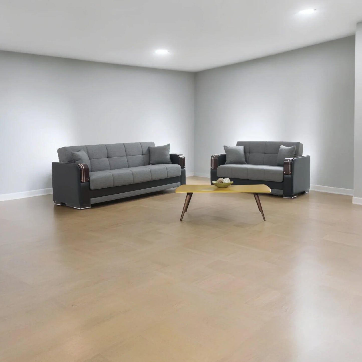 Malta Grey  3+2 Sofa Bed With Storage