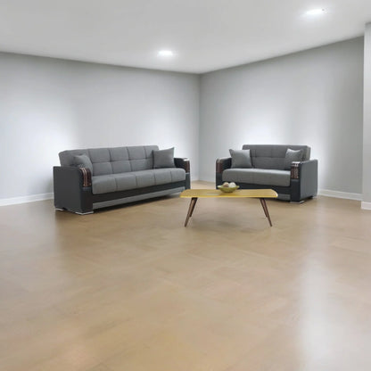 Malta Grey  3+2 Sofa Bed With Storage