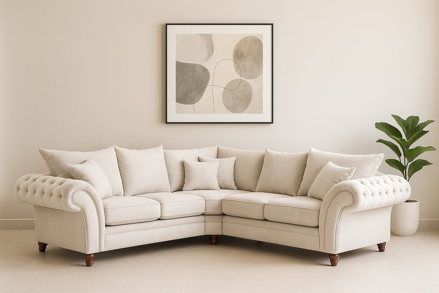 Nicola Kensigton 4 Seater Comfortable Stylish  Corner Sofa