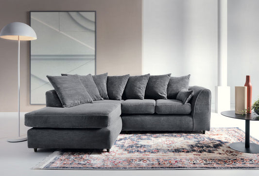 Byron Jumbo Single Arm 4 Seater Left & Right Hand Luxury Sofa  With Footstool