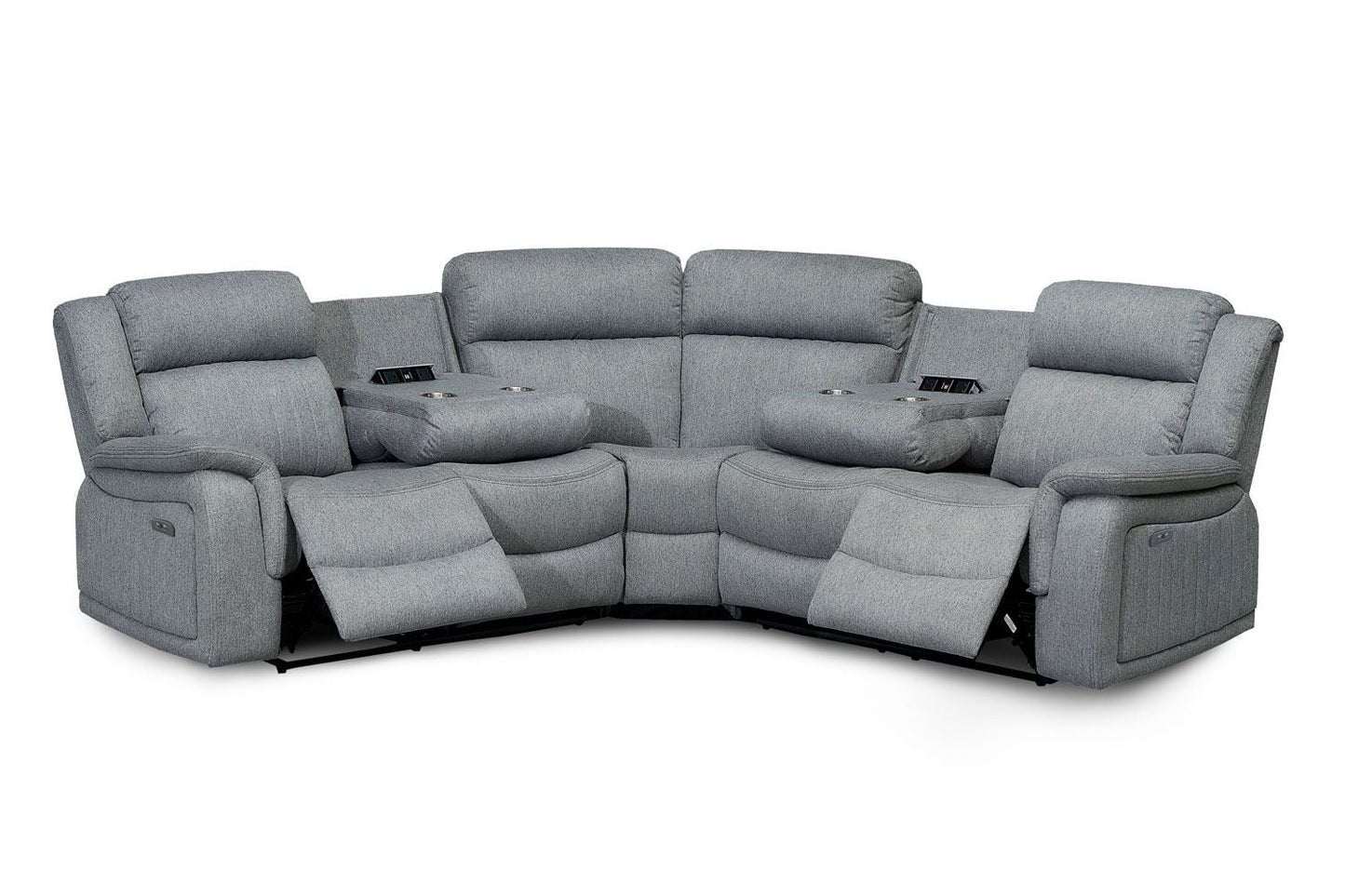 Roma Chenille L-Shaped Recliner Corner Sofa – Modern Luxury Home Furniture