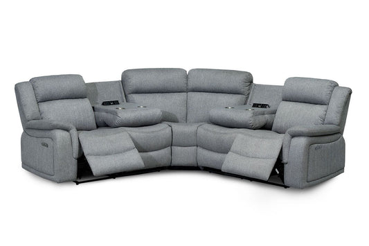 Roma Chenille L-Shaped Recliner Corner Sofa – Modern Luxury Home Furniture