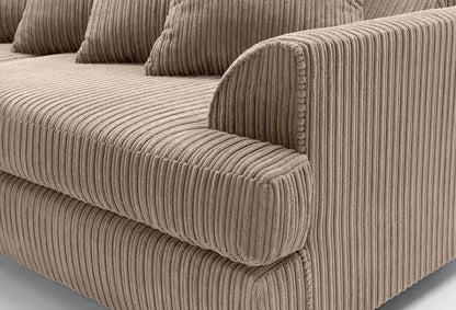 Liverpool Jumbo 5 Seater Wide Armrests With Footstool High quality Fabric Sofa