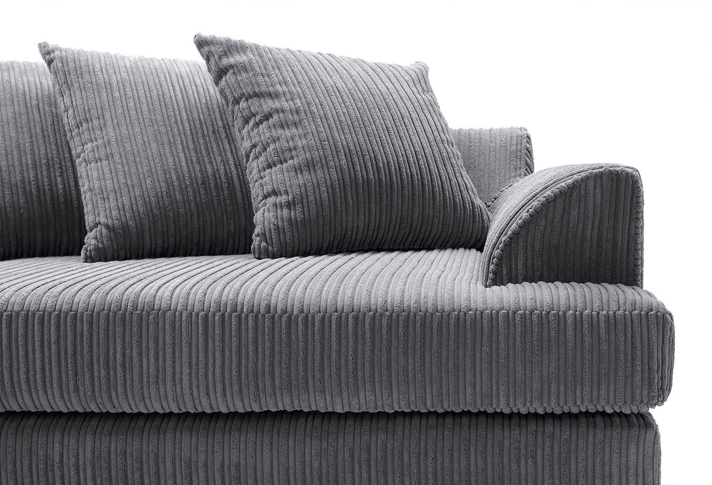 Liverpool Jumbo 5 Seater Wide Armrests With Footstool High quality Fabric Sofa