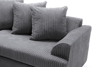 Liverpool Jumbo 5 Seater Wide Armrests With Footstool High quality Fabric Sofa