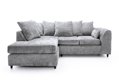 Dilano Chenille Fabric Corner Sofa Left or Right Facing L-Shaped Sofa