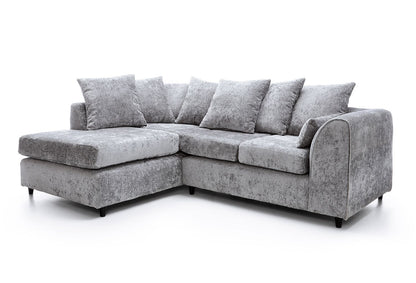 Dilano Chenille Fabric Corner Sofa Left or Right Facing L-Shaped Sofa
