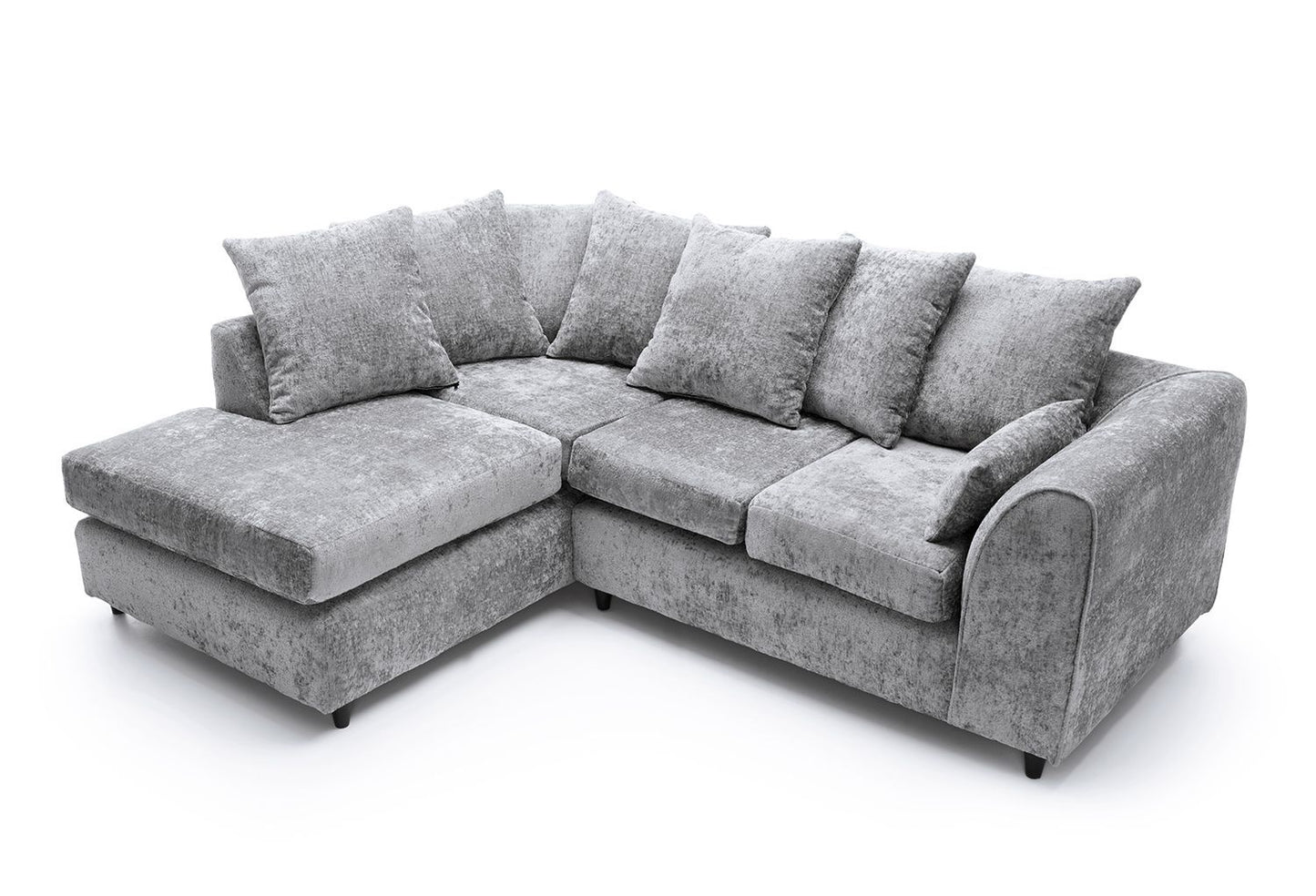 Dilano Chenille Fabric Corner Sofa Left or Right Facing L-Shaped Sofa
