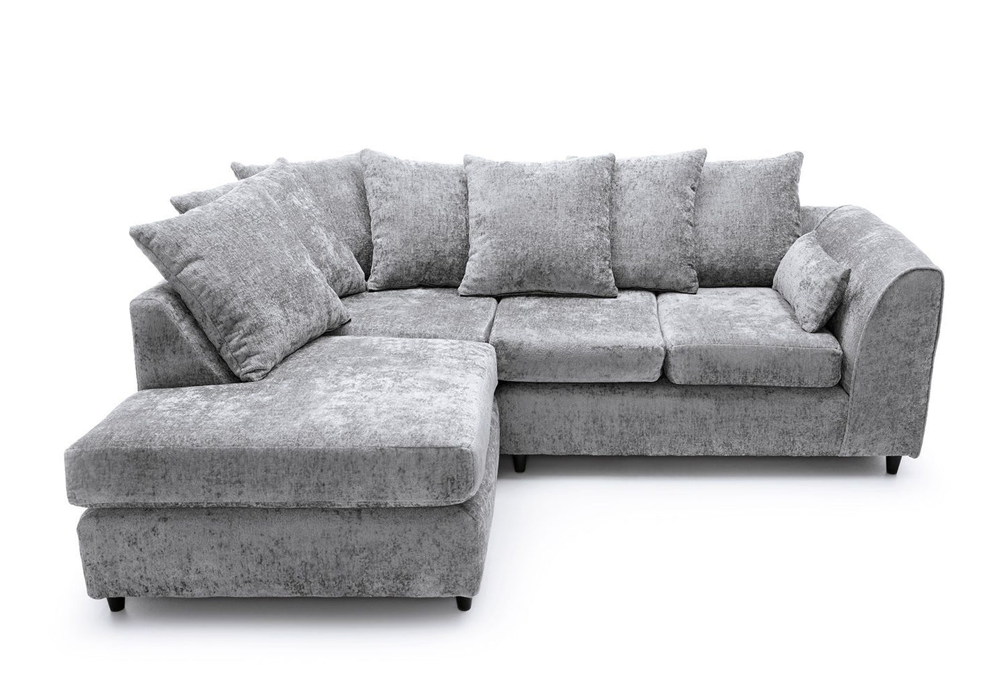 Dilano Chenille Fabric Corner Sofa Left or Right Facing L-Shaped Sofa