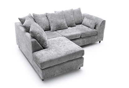 Dilano Chenille Fabric Corner Sofa Left or Right Facing L-Shaped Sofa