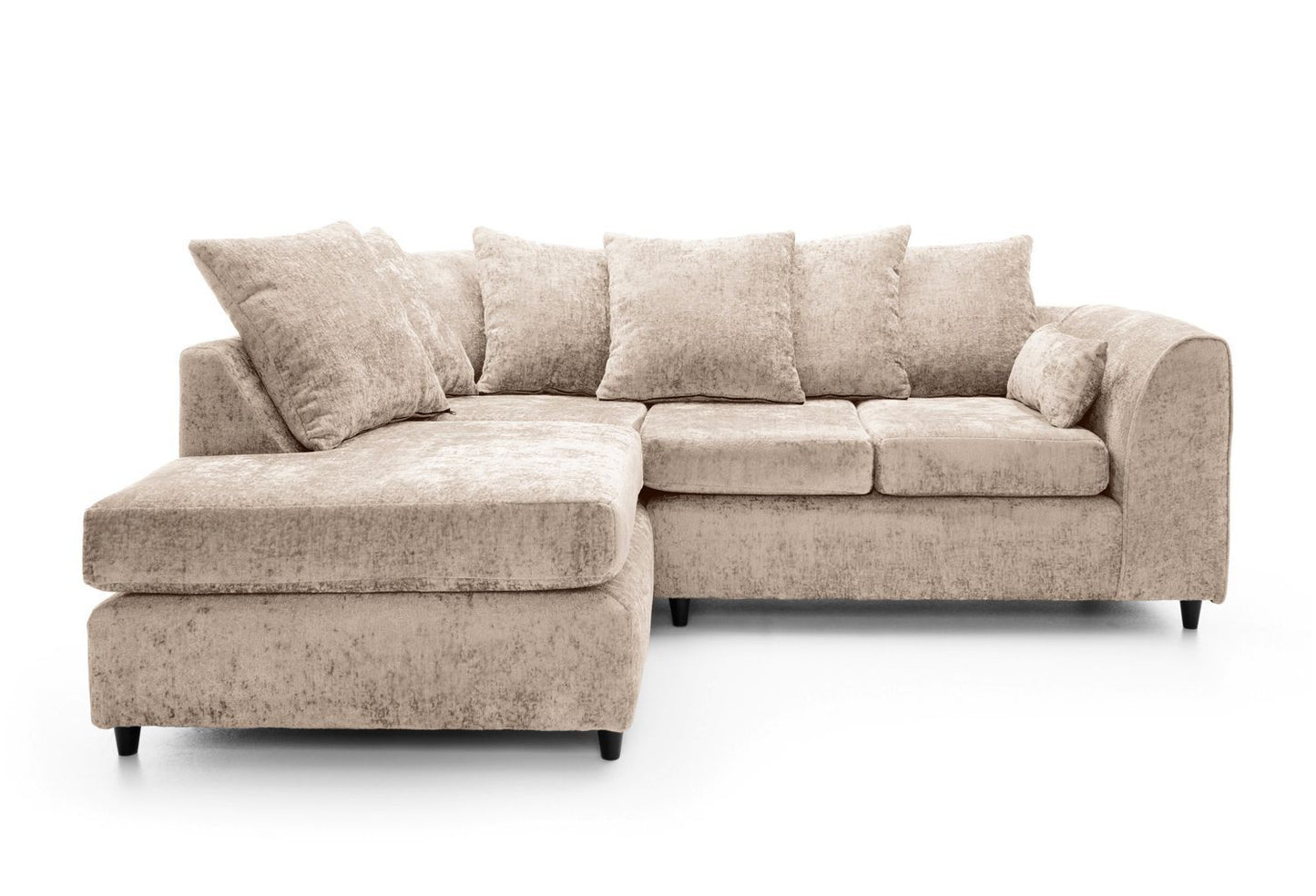 Dilano Chenille Fabric Corner Sofa Left or Right Facing L-Shaped Sofa