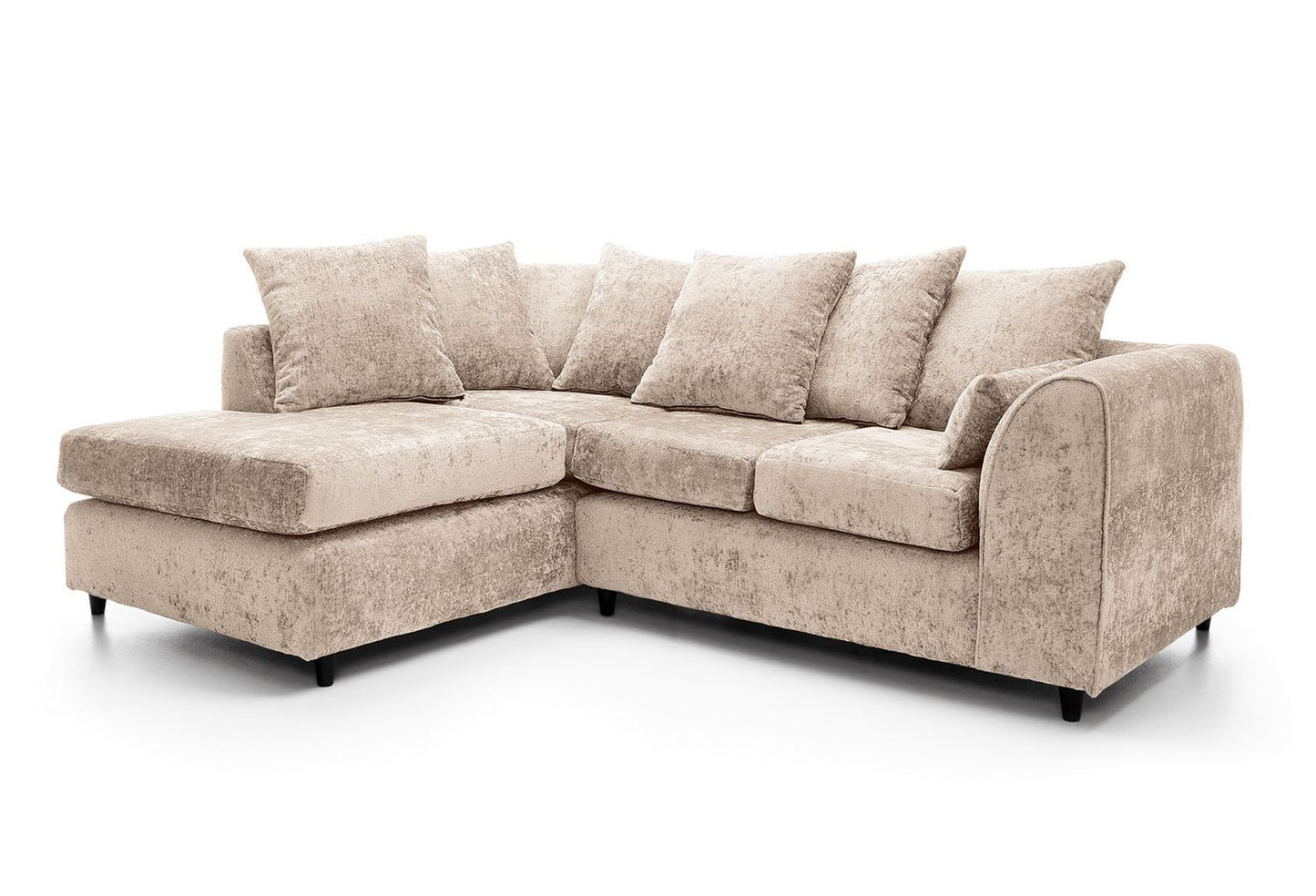 Dilano Chenille Fabric Corner Sofa Left or Right Facing L-Shaped Sofa