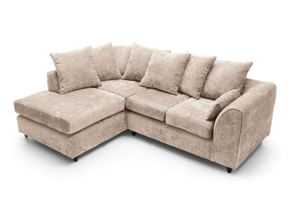 Dilano Chenille Fabric Corner Sofa Left or Right Facing L-Shaped Sofa