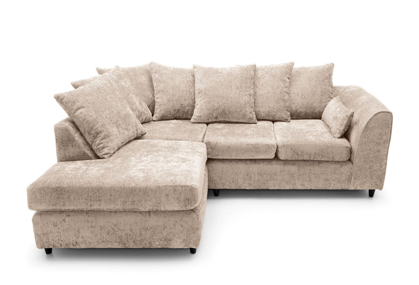 Dilano Chenille Fabric Corner Sofa Left or Right Facing L-Shaped Sofa