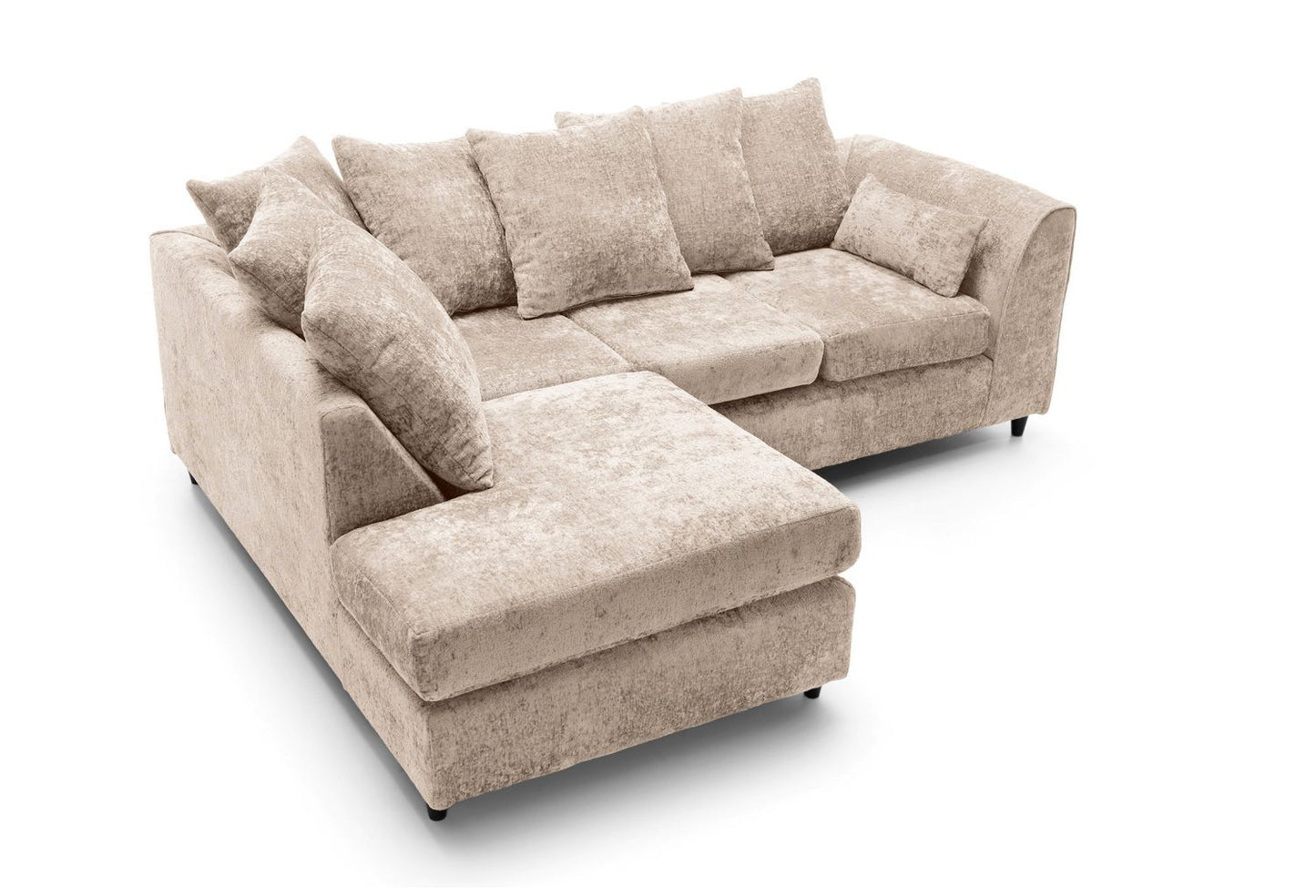 Dilano Chenille Fabric Corner Sofa Left or Right Facing L-Shaped Sofa