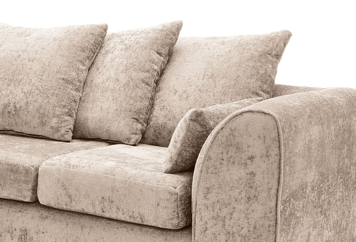 Dilano Chenille Fabric Corner Sofa Left or Right Facing L-Shaped Sofa