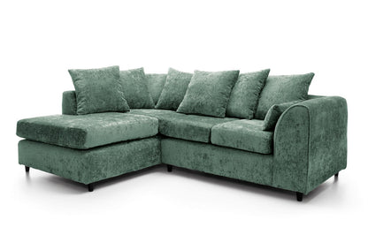 Dilano Chenille Fabric Corner Sofa Left or Right Facing L-Shaped Sofa