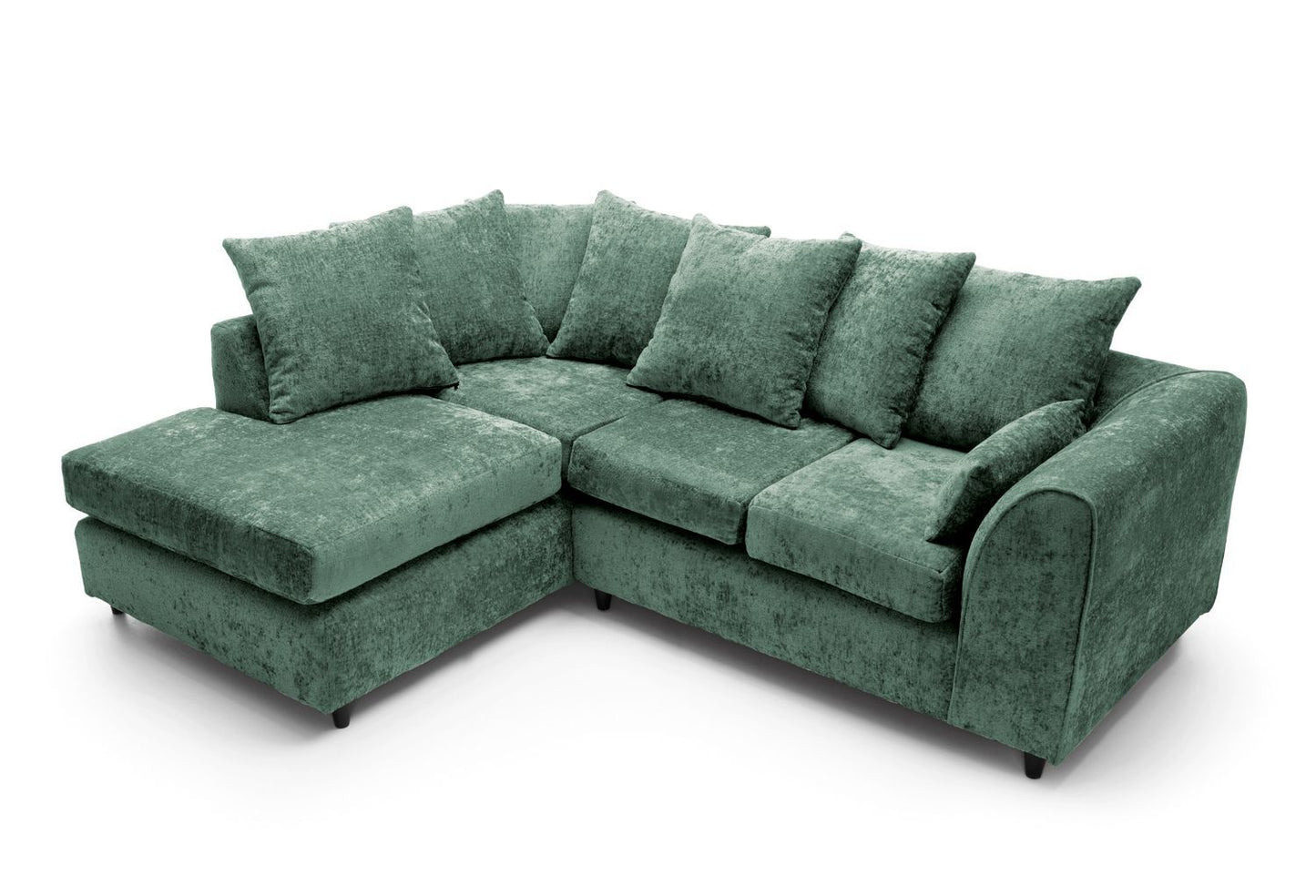 Dilano Chenille Fabric Corner Sofa Left or Right Facing L-Shaped Sofa