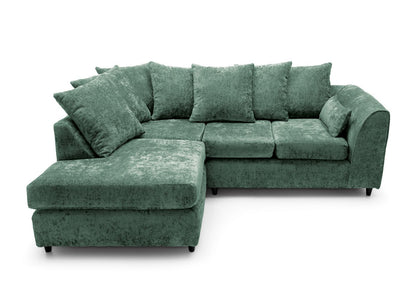 Dilano Chenille Fabric Corner Sofa Left or Right Facing L-Shaped Sofa