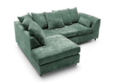 Dilano Chenille Fabric Corner Sofa Left or Right Facing L-Shaped Sofa