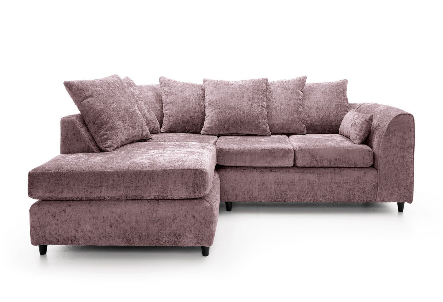 Dilano Chenille Fabric Corner Sofa Left or Right Facing L-Shaped Sofa