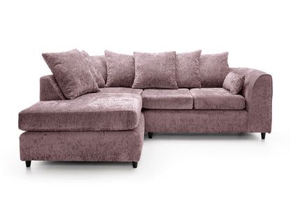 Dilano Chenille Fabric Corner Sofa Left or Right Facing L-Shaped Sofa