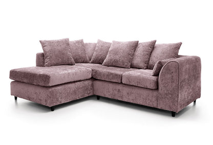 Dilano Chenille Fabric Corner Sofa Left or Right Facing L-Shaped Sofa