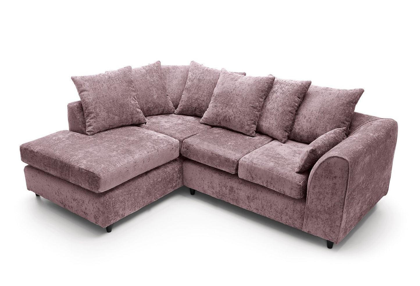 Dilano Chenille Fabric Corner Sofa Left or Right Facing L-Shaped Sofa