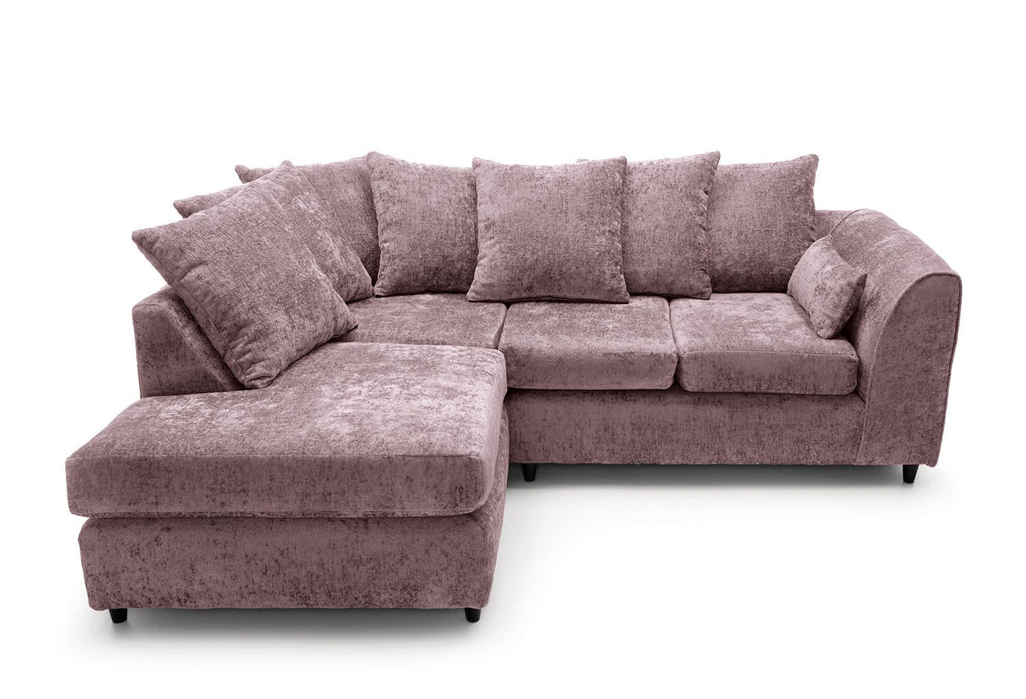 Dilano Chenille Fabric Corner Sofa Left or Right Facing L-Shaped Sofa