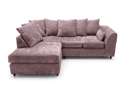 Dilano Chenille Fabric Corner Sofa Left or Right Facing L-Shaped Sofa