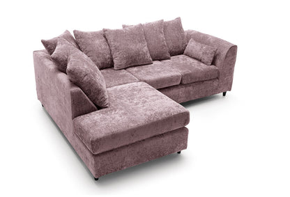 Dilano Chenille Fabric Corner Sofa Left or Right Facing L-Shaped Sofa