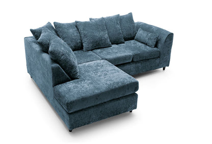 Dilano Chenille Fabric Corner Sofa Left or Right Facing L-Shaped Sofa