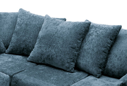 Dilano Chenille Fabric Corner Sofa Left or Right Facing L-Shaped Sofa