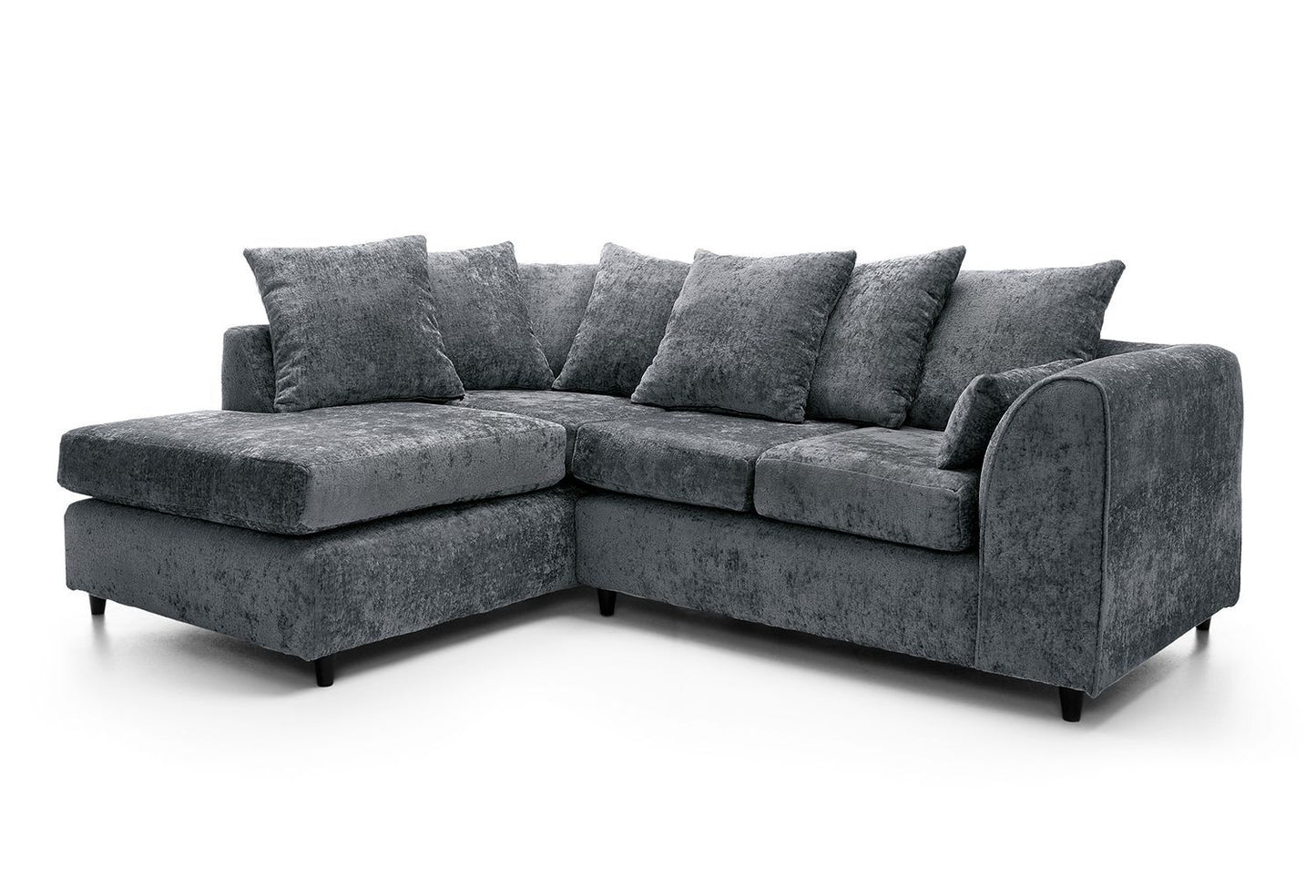Dilano Chenille Fabric Corner Sofa Left or Right Facing L-Shaped Sofa