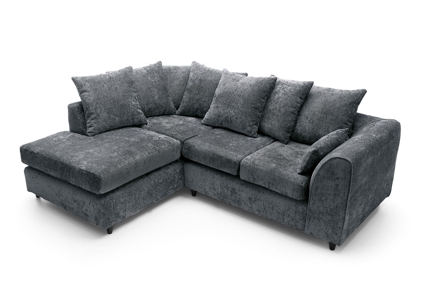Dilano Chenille Fabric Corner Sofa Left or Right Facing L-Shaped Sofa