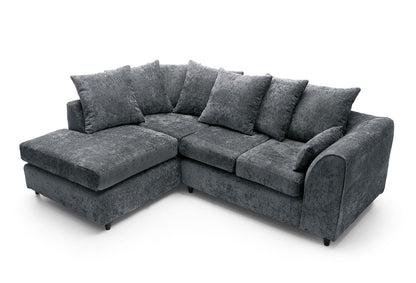 Dilano Chenille Fabric Corner Sofa Left or Right Facing L-Shaped Sofa