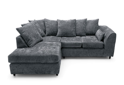 Dilano Chenille Fabric Corner Sofa Left or Right Facing L-Shaped Sofa