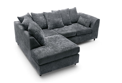 Dilano Chenille Fabric Corner Sofa Left or Right Facing L-Shaped Sofa