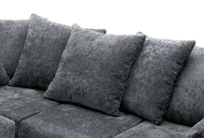Dilano Chenille Fabric Corner Sofa Left or Right Facing L-Shaped Sofa