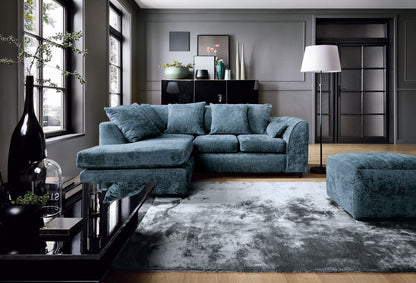 Dilano Chenille Fabric Corner Sofa Left or Right Facing L-Shaped Sofa