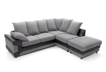DINO Jumbo Cord 5 Seater Single Arm Left & Right Hand Corner Sofa